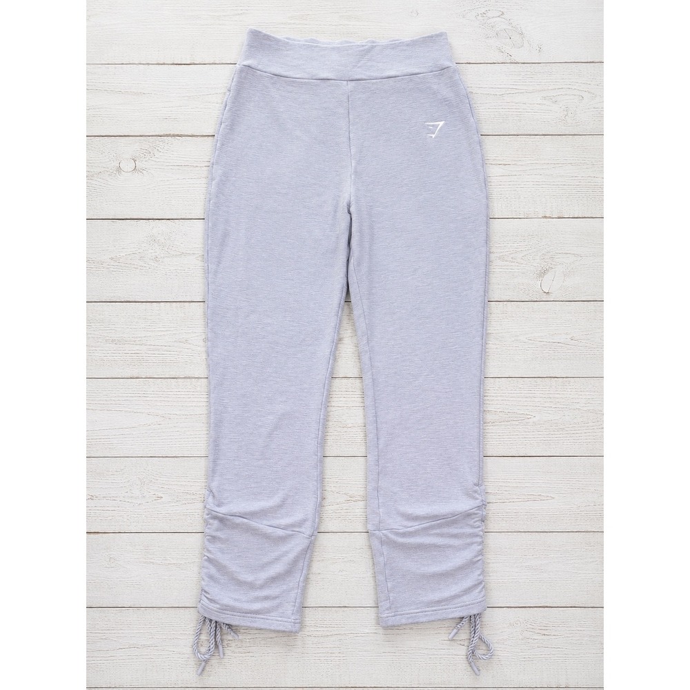 Gymshark Joggers Ruched Hem Drawstring Activewear Loungewear Lilac Small 4154